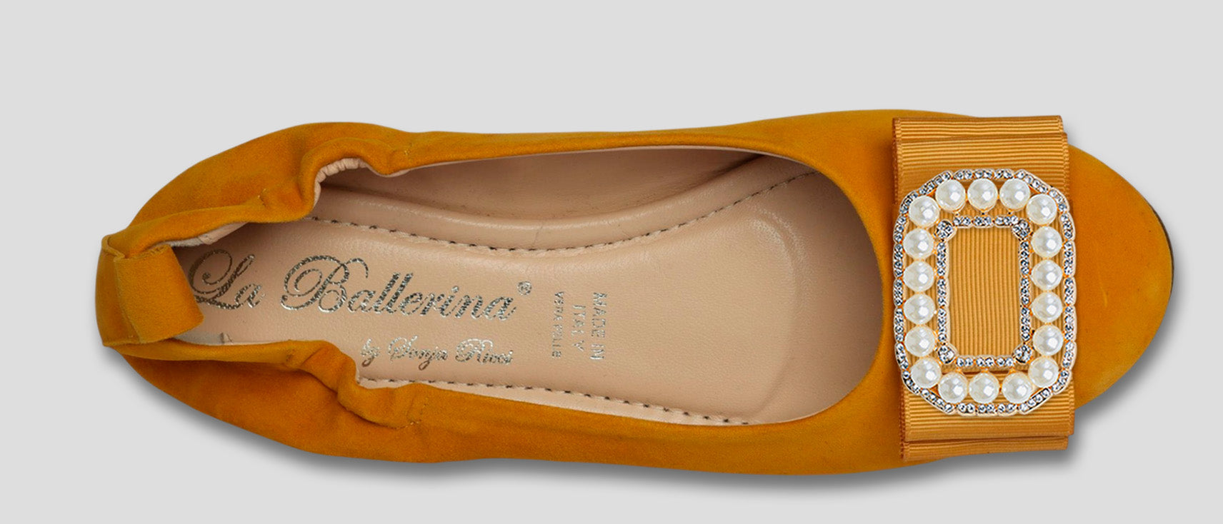 La Ballerina Soft Damen-Ballerinas Velours Orange [55] - La Ballerina