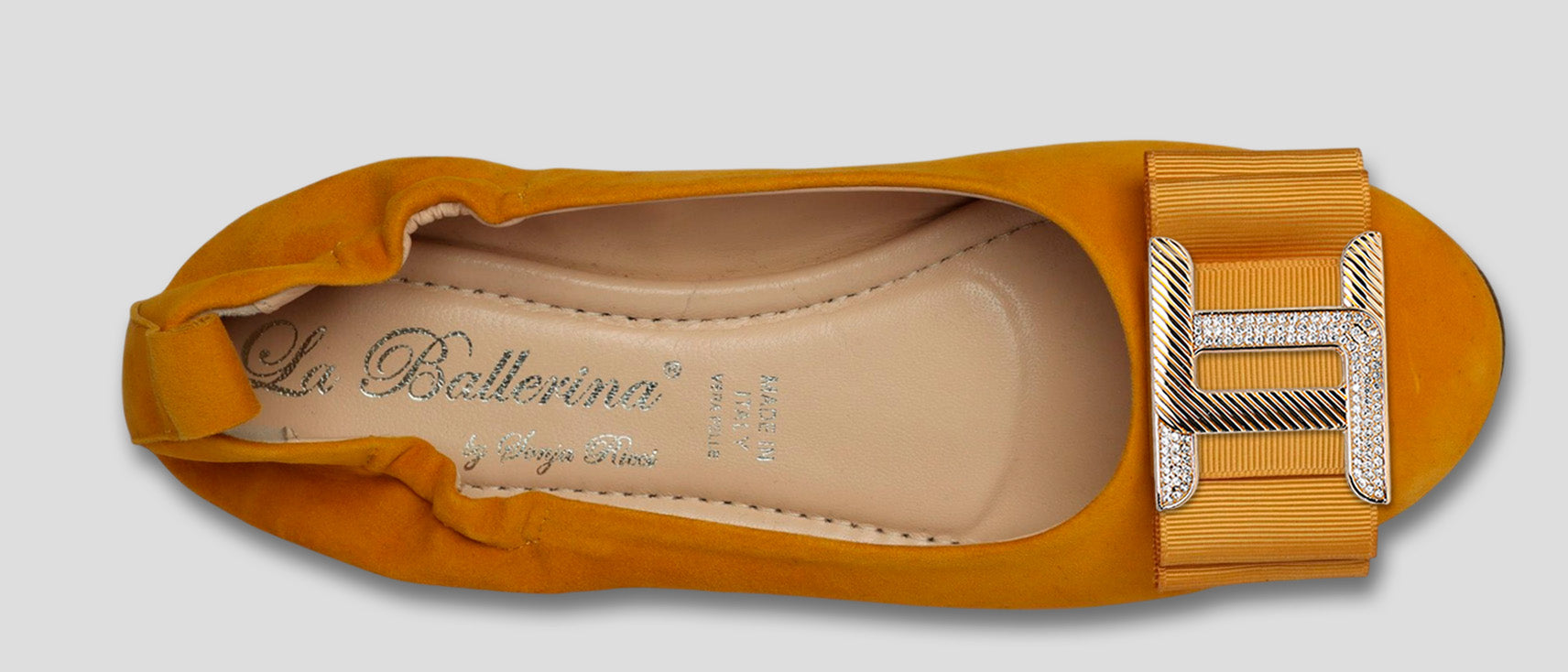 La Ballerina Soft Damen-Ballerinas Velours Orange [55] - La Ballerina