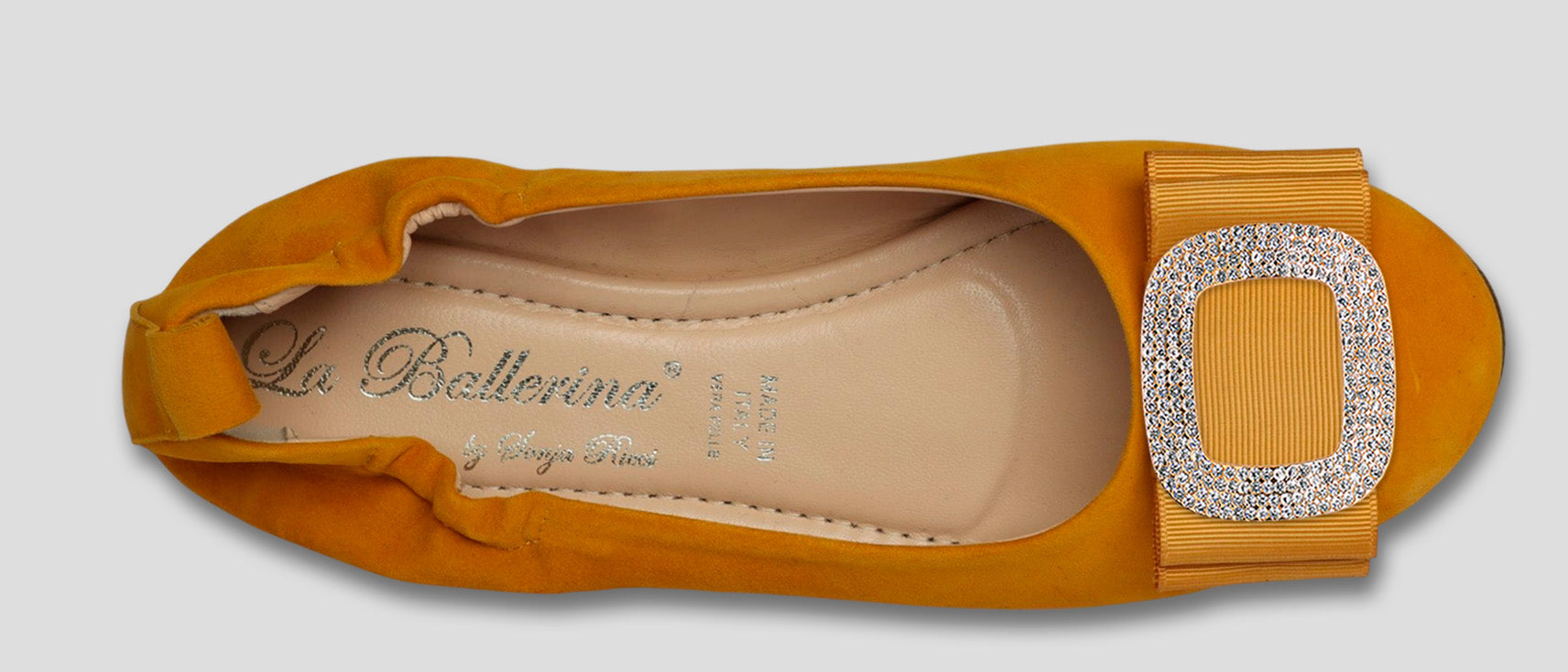 La Ballerina Soft Damen-Ballerinas Velours Orange [55] - La Ballerina