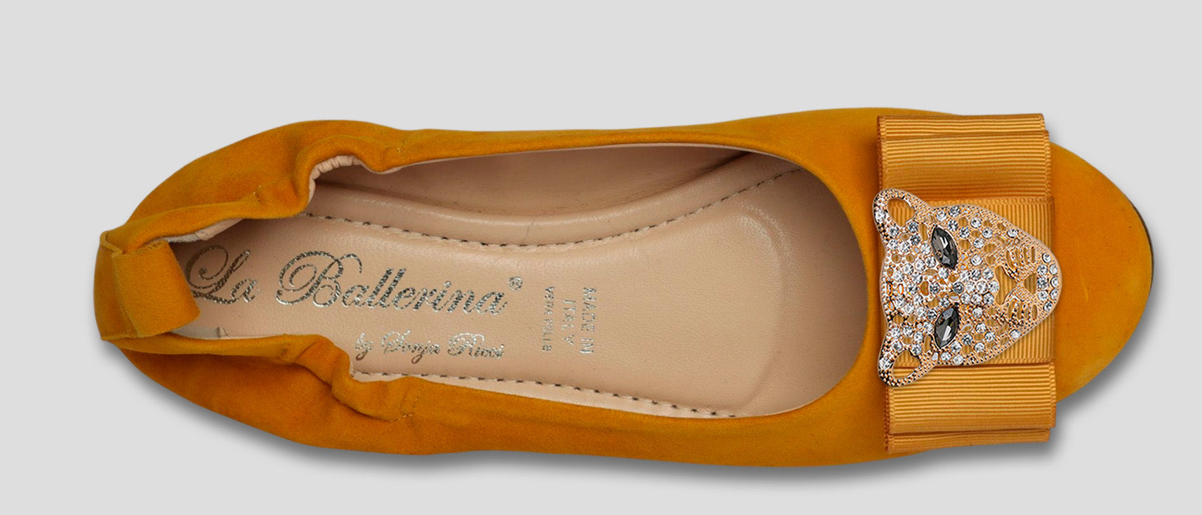 La Ballerina Soft Damen-Ballerinas Velours Orange [55] - La Ballerina