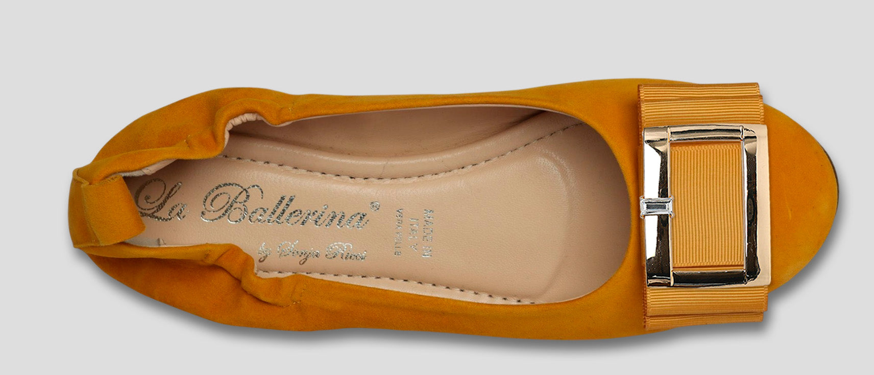 La Ballerina Soft Damen-Ballerinas Velours Orange [55] - La Ballerina