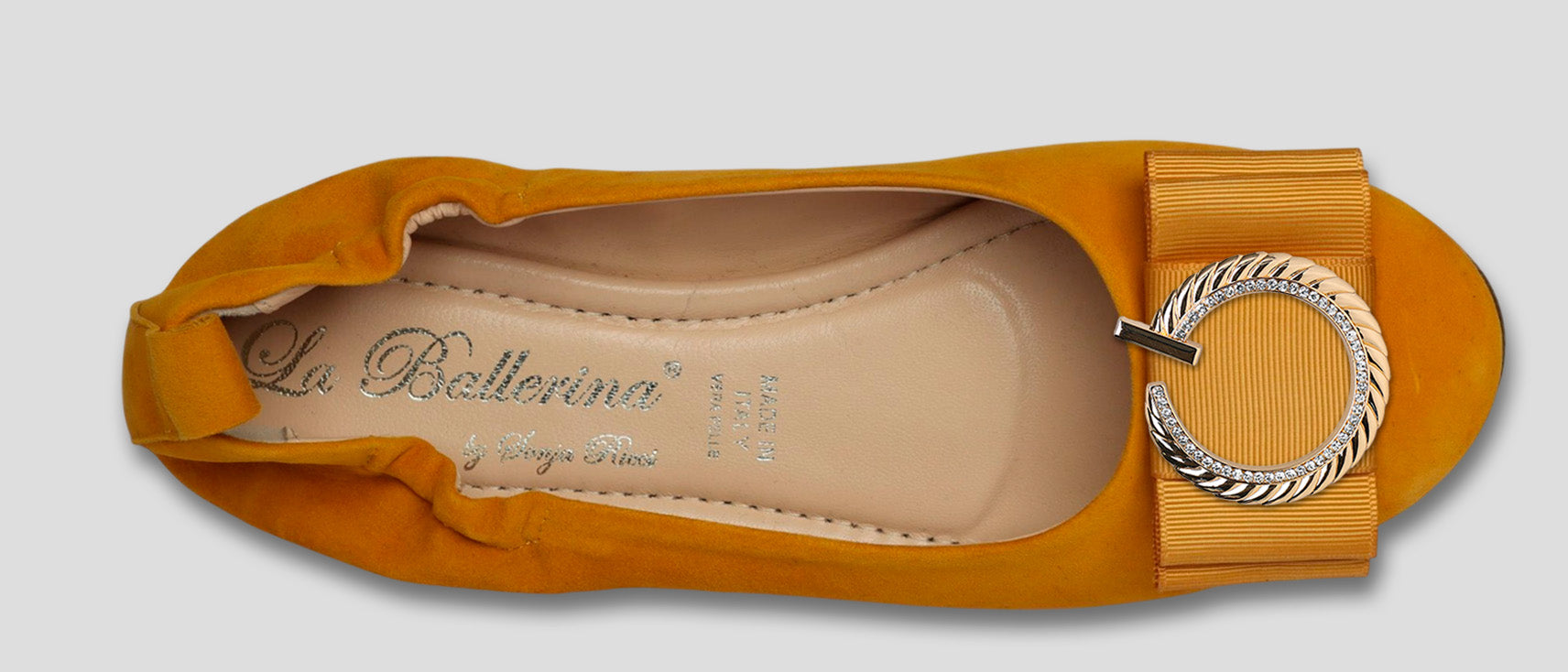 La Ballerina Soft Damen-Ballerinas Velours Orange [55] - La Ballerina