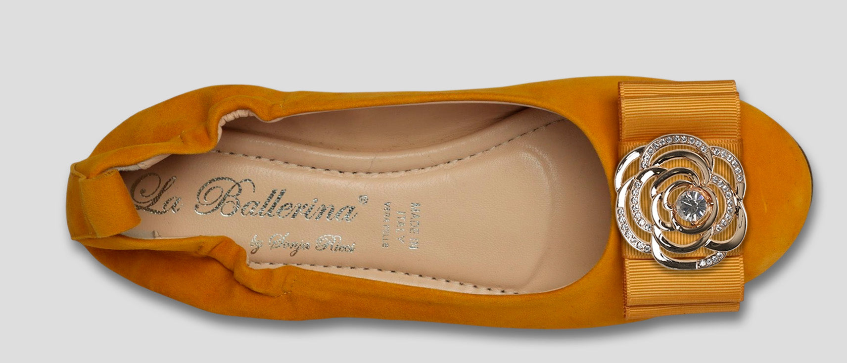 La Ballerina Soft Damen-Ballerinas Velours Orange [55] - La Ballerina