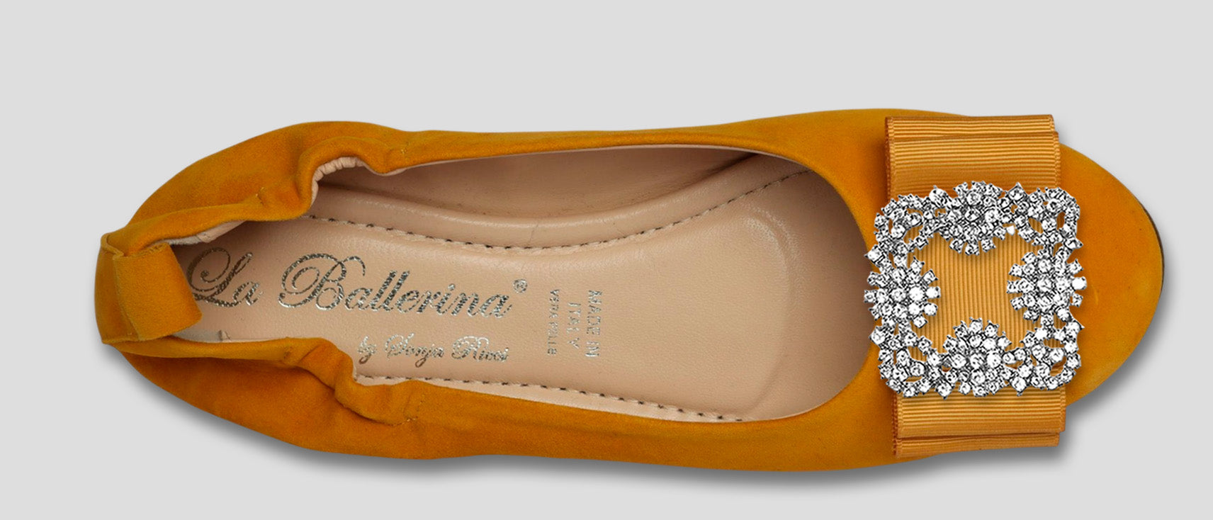 La Ballerina Soft Damen-Ballerinas Velours Orange [55] - La Ballerina