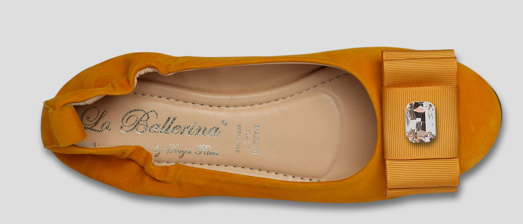 La Ballerina Soft Damen-Ballerinas Velours Orange [55] - La Ballerina