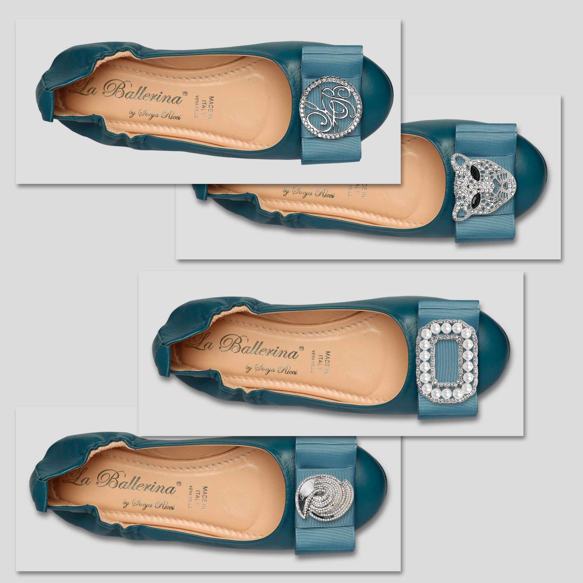 La Ballerina Soft Damen-Ballerinas Nappa Petrol [71]