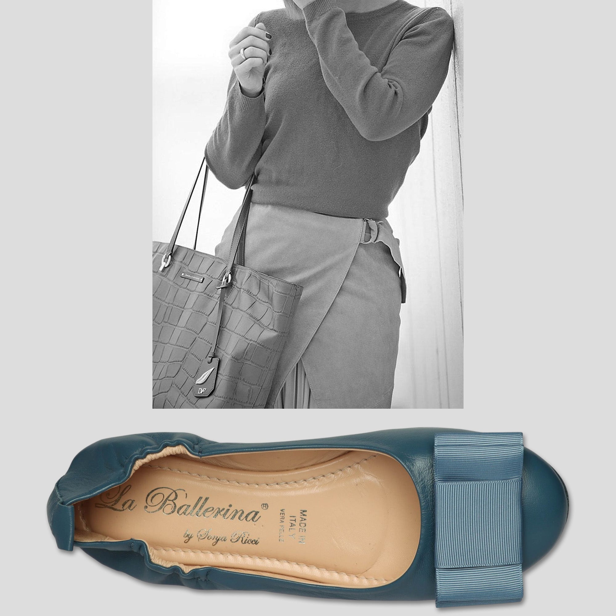 La Ballerina Soft Damen-Ballerinas Nappa Petrol [71]