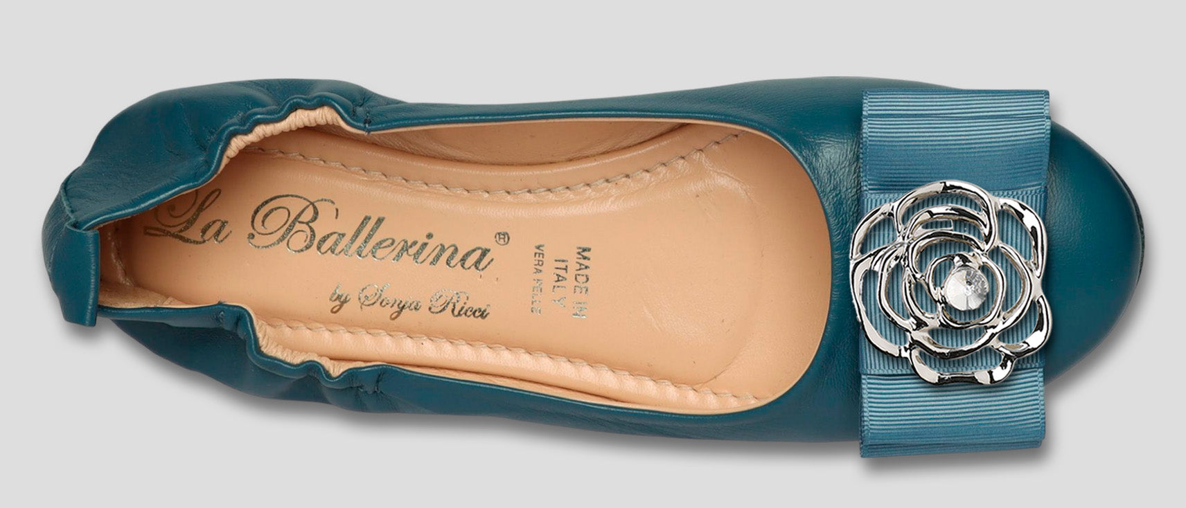 La Ballerina Soft Damen-Ballerinas Nappa Petrol [71] - La Ballerina