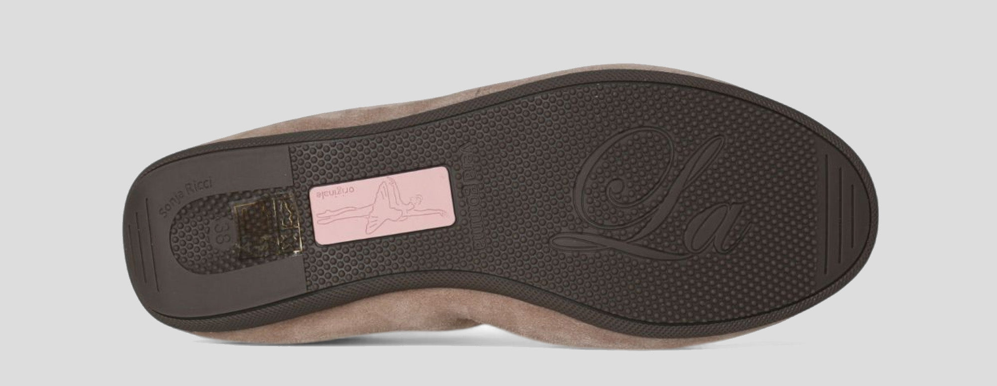 S21 💕 LA BALLERINA CAMBIO VELOURSLEDER TAUPE – ELEGANTE DAMEN BALLERINAS