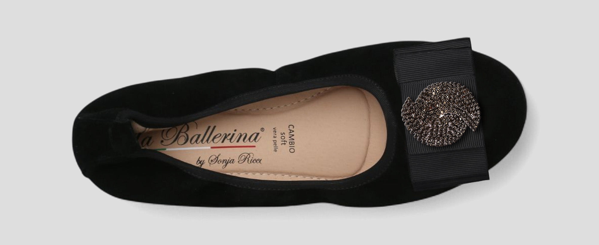 S5 💕 LA BALLERINA CAMBIO VELOURSLEDER SCHWARZ