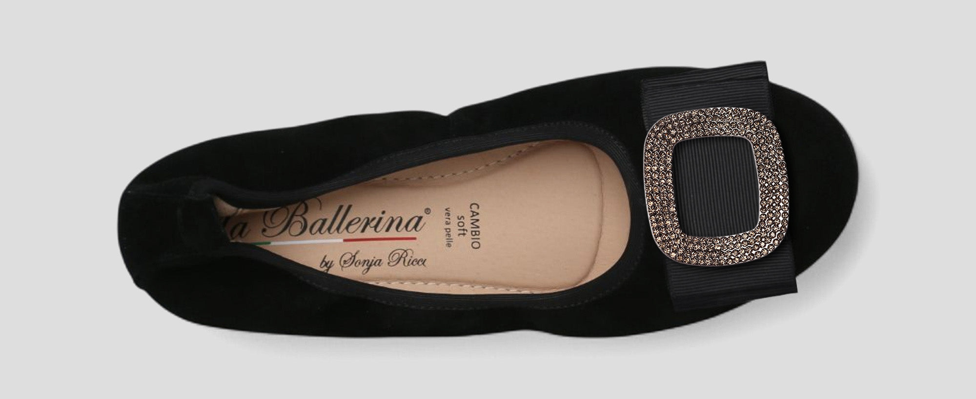 S5 💕 LA BALLERINA CAMBIO VELOURSLEDER SCHWARZ