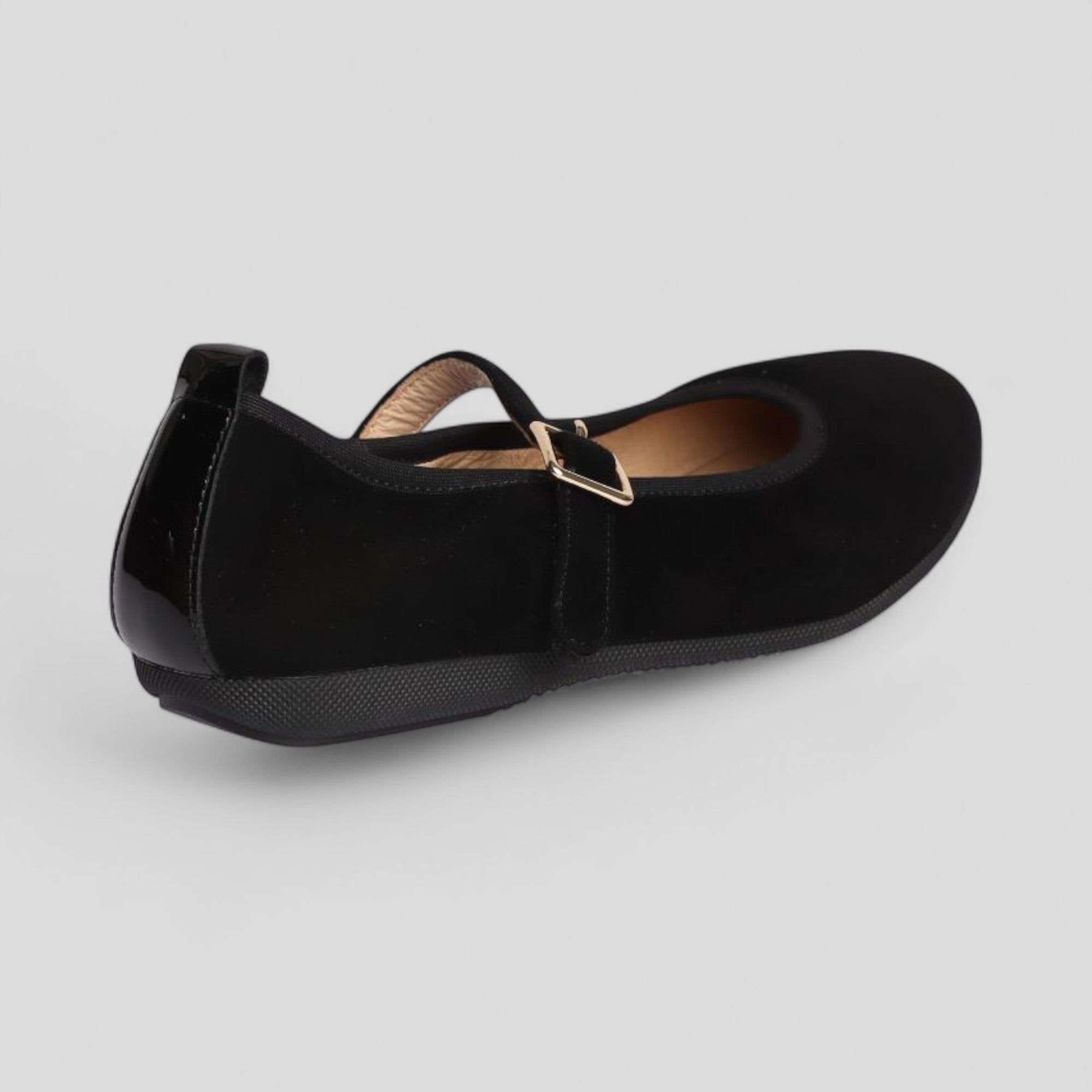 La Ballerina Teatro Mary Jane – Schwarze Veloursleder Ballerinas 11-26S - La Ballerina
