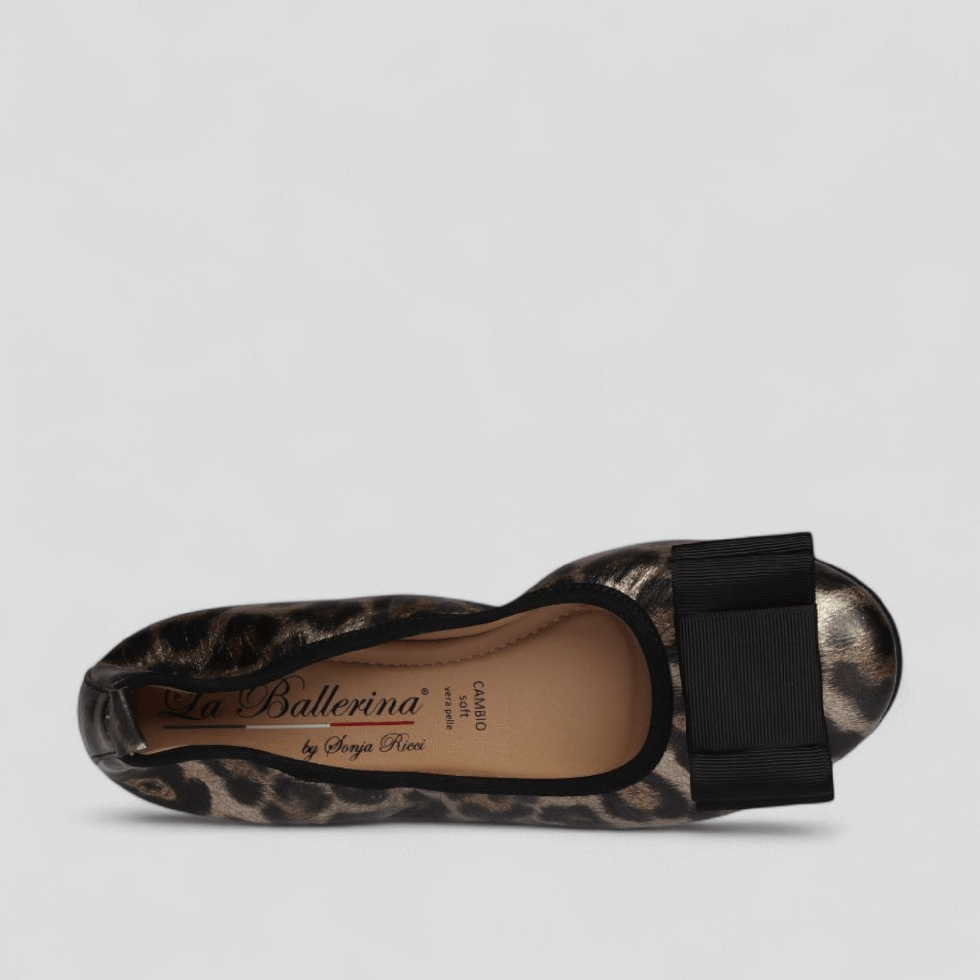 La Ballerina Cambio Leo Bronze – Luxus Damen Ballerinas Metallic Leder 24-26S - La Ballerina