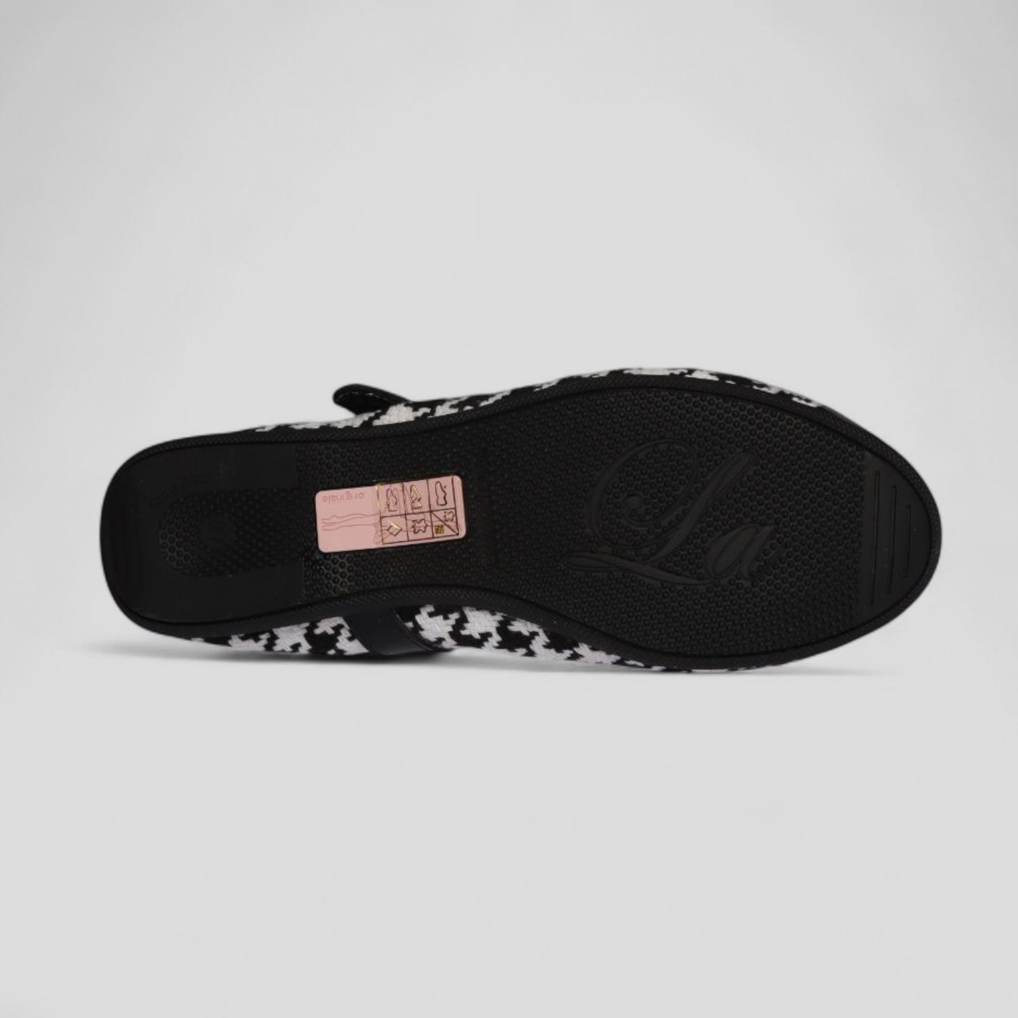 La Ballerina Teatro Mary Jane – Gänsefüßchen Ballerinas Schwarz-Weiß 27-26S - La Ballerina