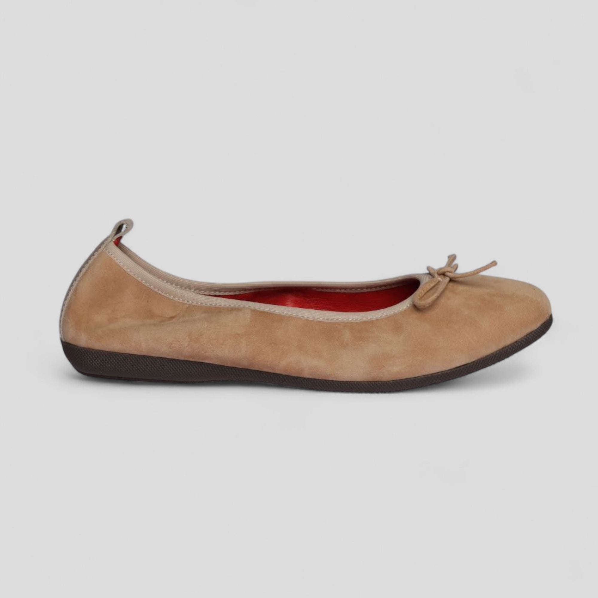 La Ballerina Teatro – Beige Veloursleder Ballerinas 32-26S - La Ballerina