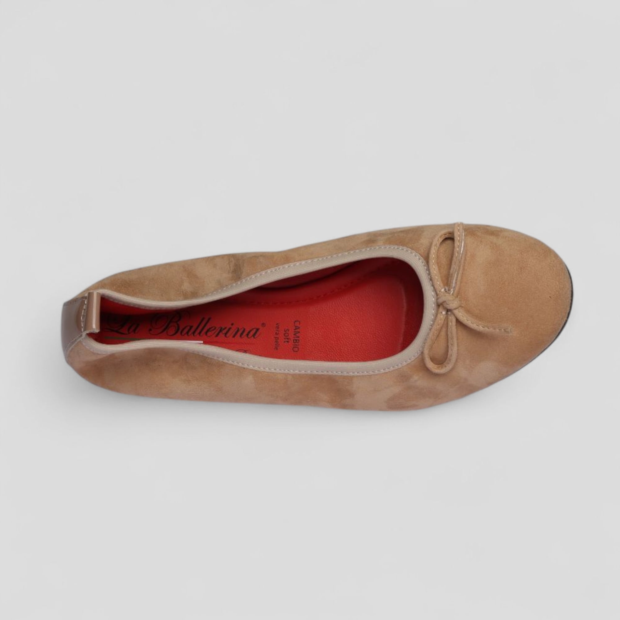 La Ballerina Teatro – Beige Veloursleder Ballerinas 32-26S - La Ballerina