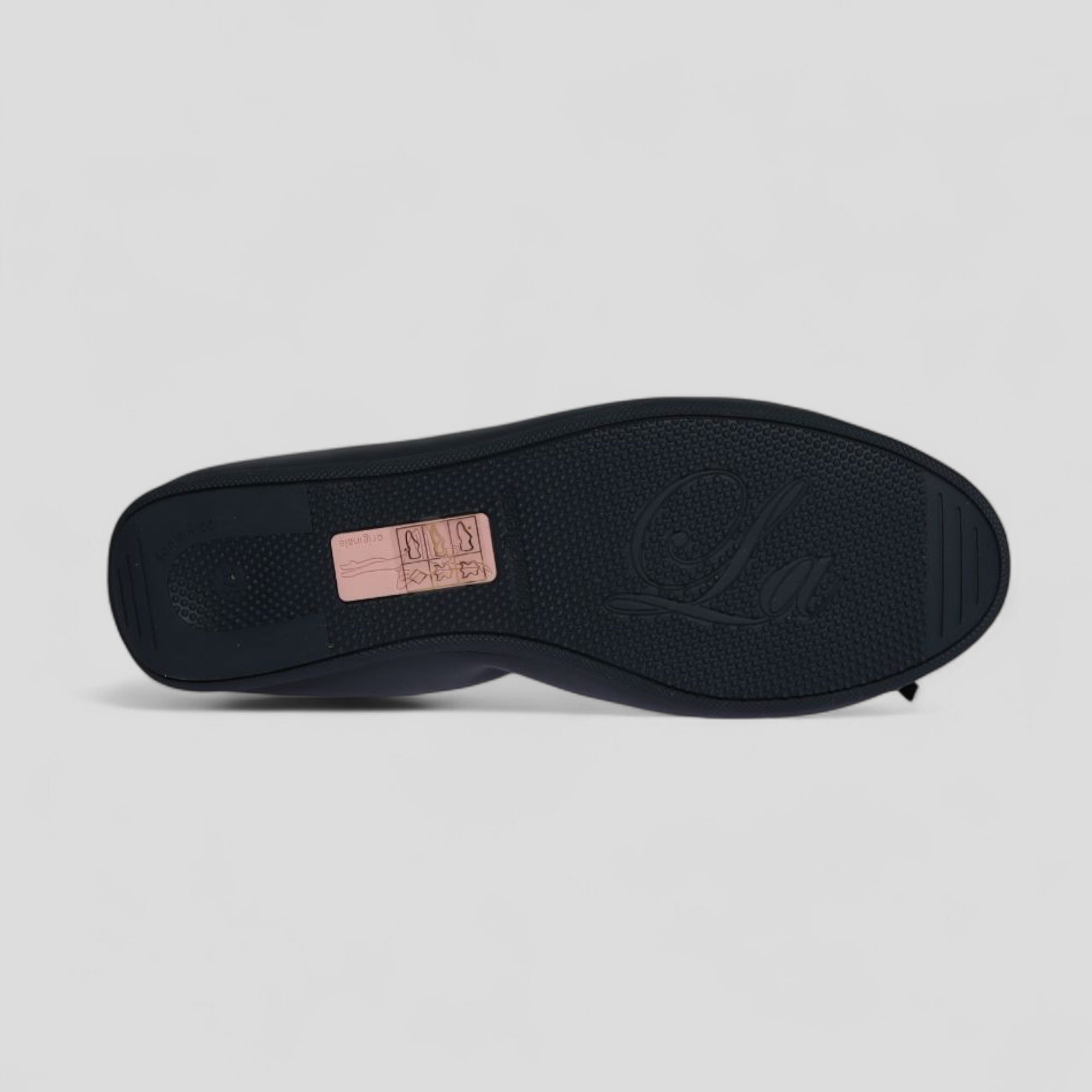 La Ballerina Teatro Bleu Nuit – Dunkelblaue Leder Ballerinas mit Lackspitze 33-26S - La Ballerina