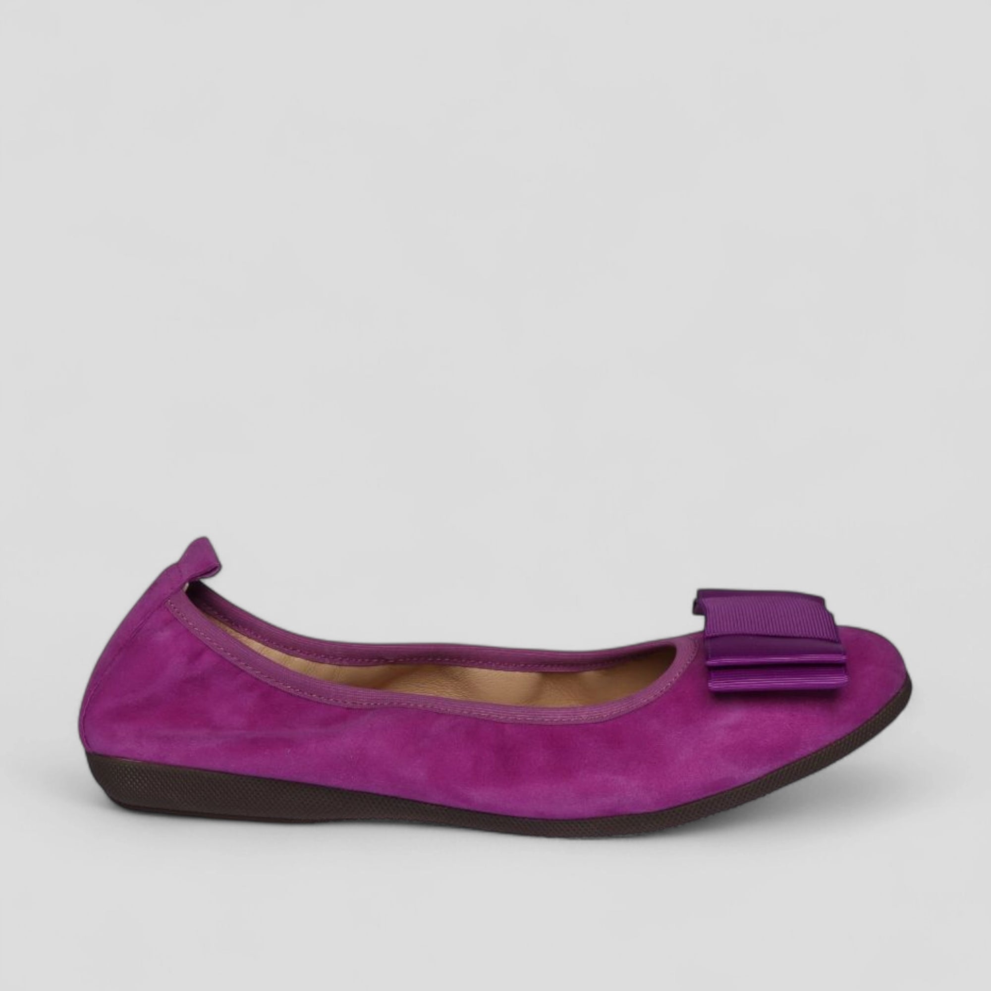 La Ballerina Cambio Fuchsia – Damen Ballerinas aus Veloursleder 8-26S - La Ballerina