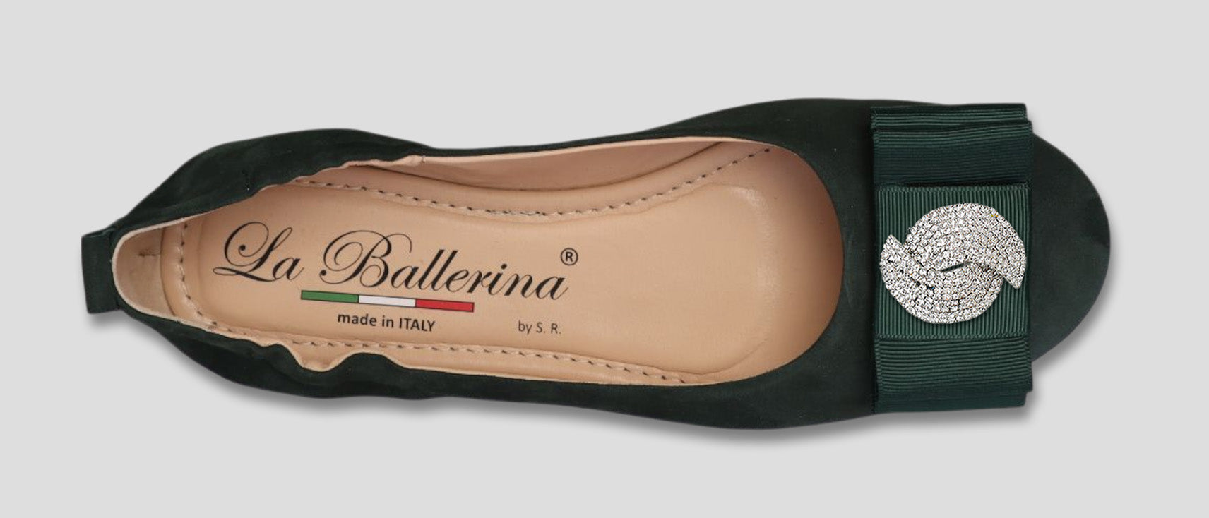 La Ballerina Soft – Bequeme Damen-Ballerinas aus Leder mit Elastik grün[12] - La Ballerina
