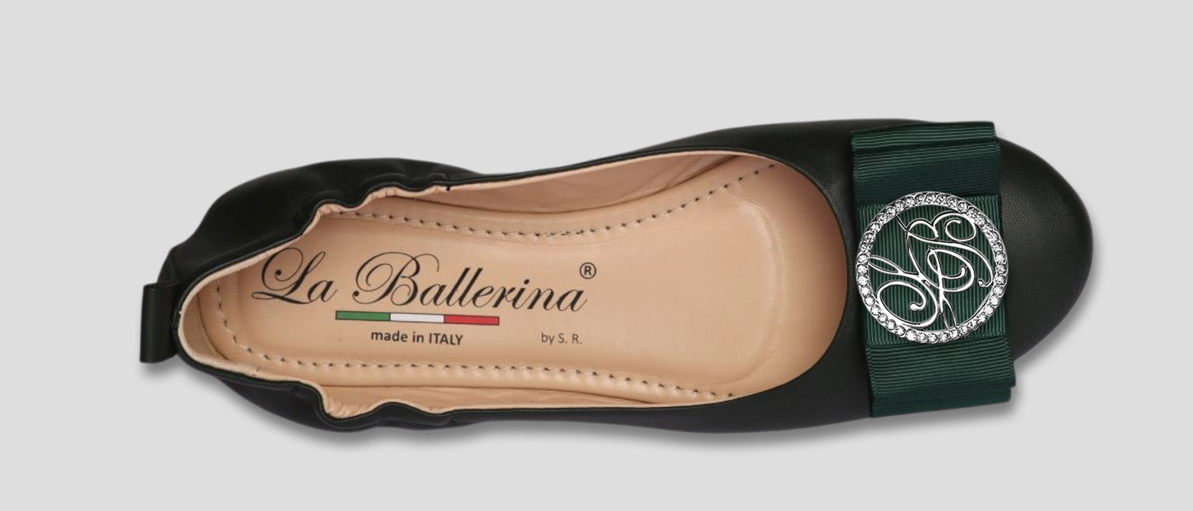 La Ballerina Soft – Bequeme Damen-Ballerinas aus Leder mit Elastik grün [25]