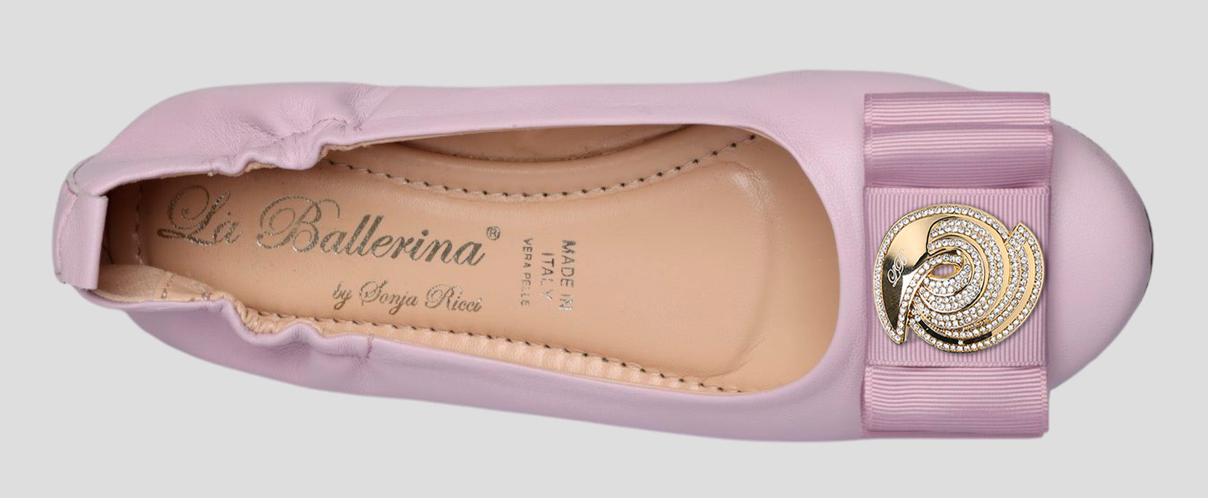 La Ballerina Soft – Bequeme Damen-Ballerinas aus Leder mit Elastik lavanda[58] - La Ballerina