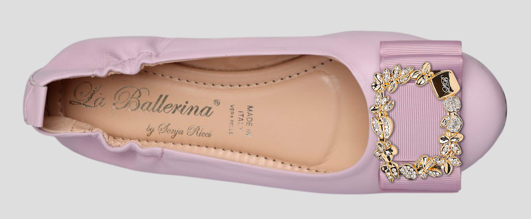 La Ballerina Soft – Bequeme Damen-Ballerinas aus Leder mit Elastik lavanda[58] - La Ballerina