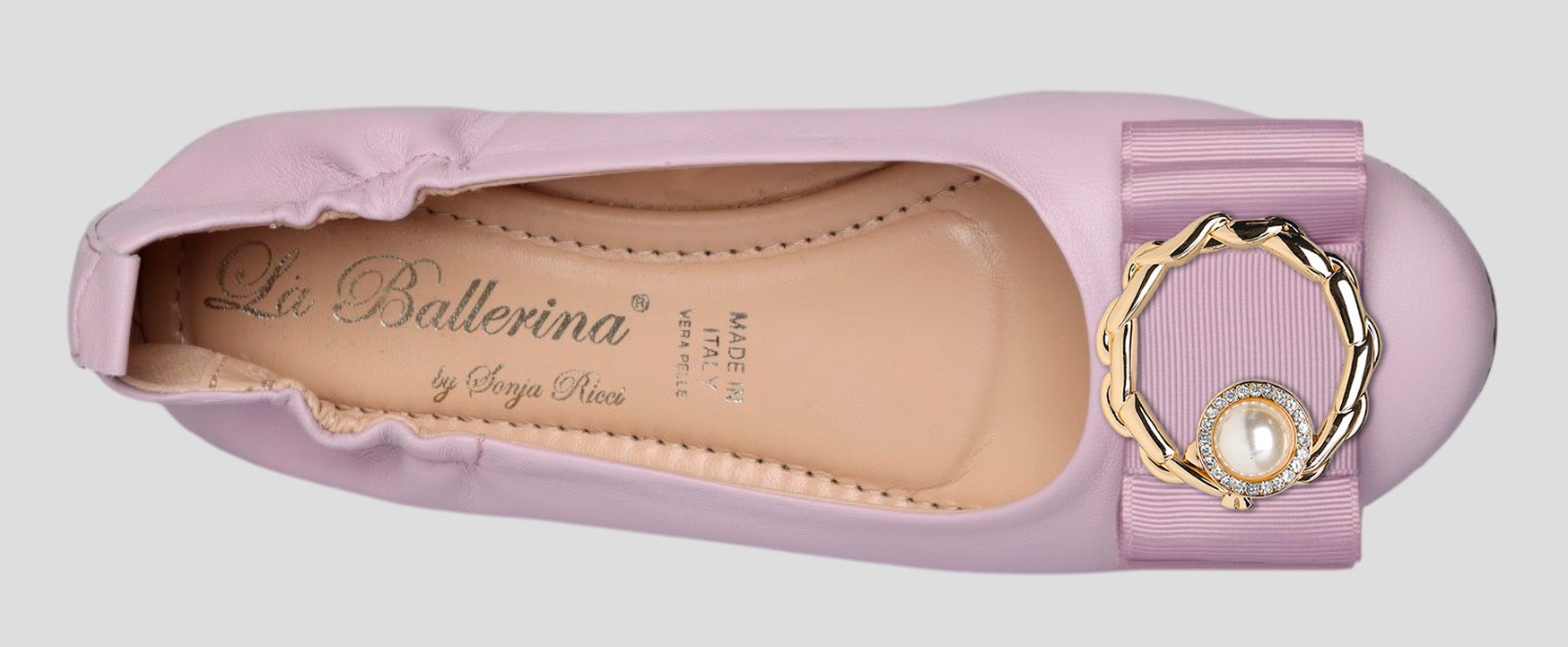 La Ballerina Soft – Bequeme Damen-Ballerinas aus Leder mit Elastik lavanda[58] - La Ballerina