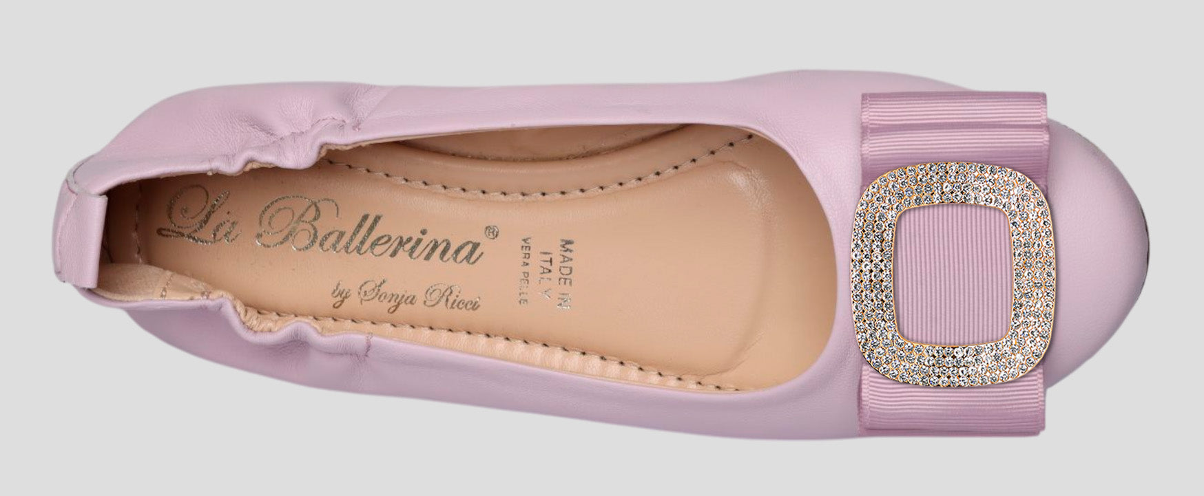 La Ballerina Soft – Bequeme Damen-Ballerinas aus Leder mit Elastik lavanda[58] - La Ballerina