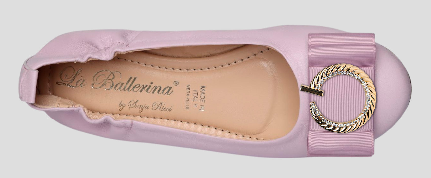 La Ballerina Soft – Bequeme Damen-Ballerinas aus Leder mit Elastik lavanda[58] - La Ballerina