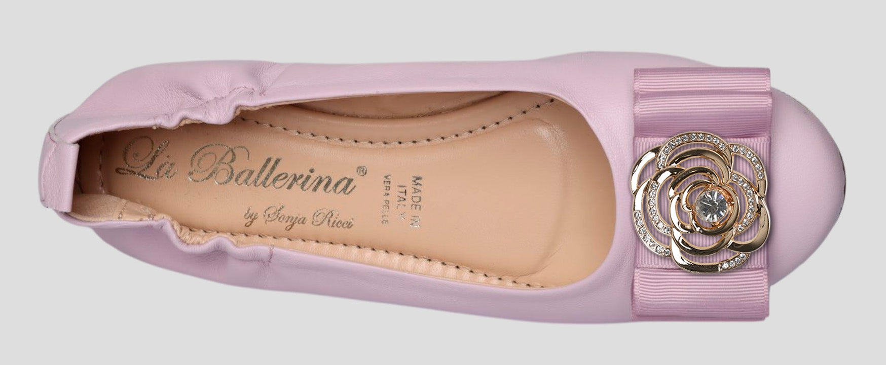 La Ballerina Soft – Bequeme Damen-Ballerinas aus Leder mit Elastik lavanda[58] - La Ballerina