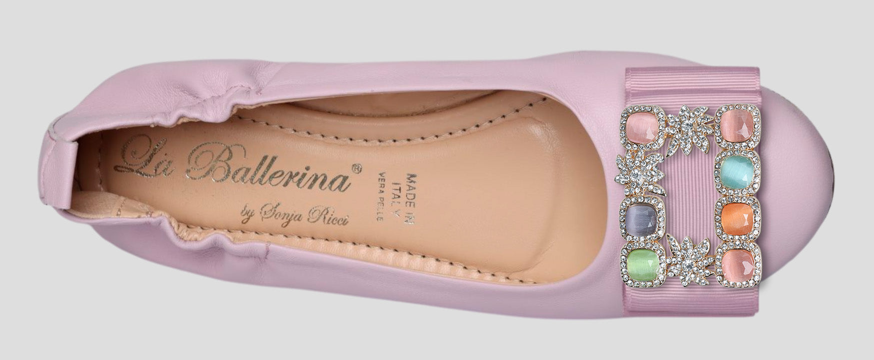 La Ballerina Soft – Bequeme Damen-Ballerinas aus Leder mit Elastik lavanda[58] - La Ballerina