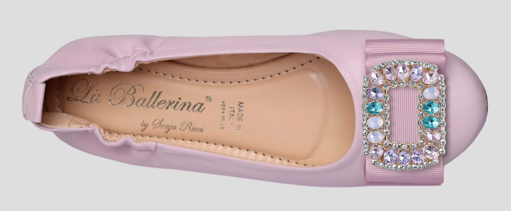 La Ballerina Soft – Bequeme Damen-Ballerinas aus Leder mit Elastik lavanda[58]