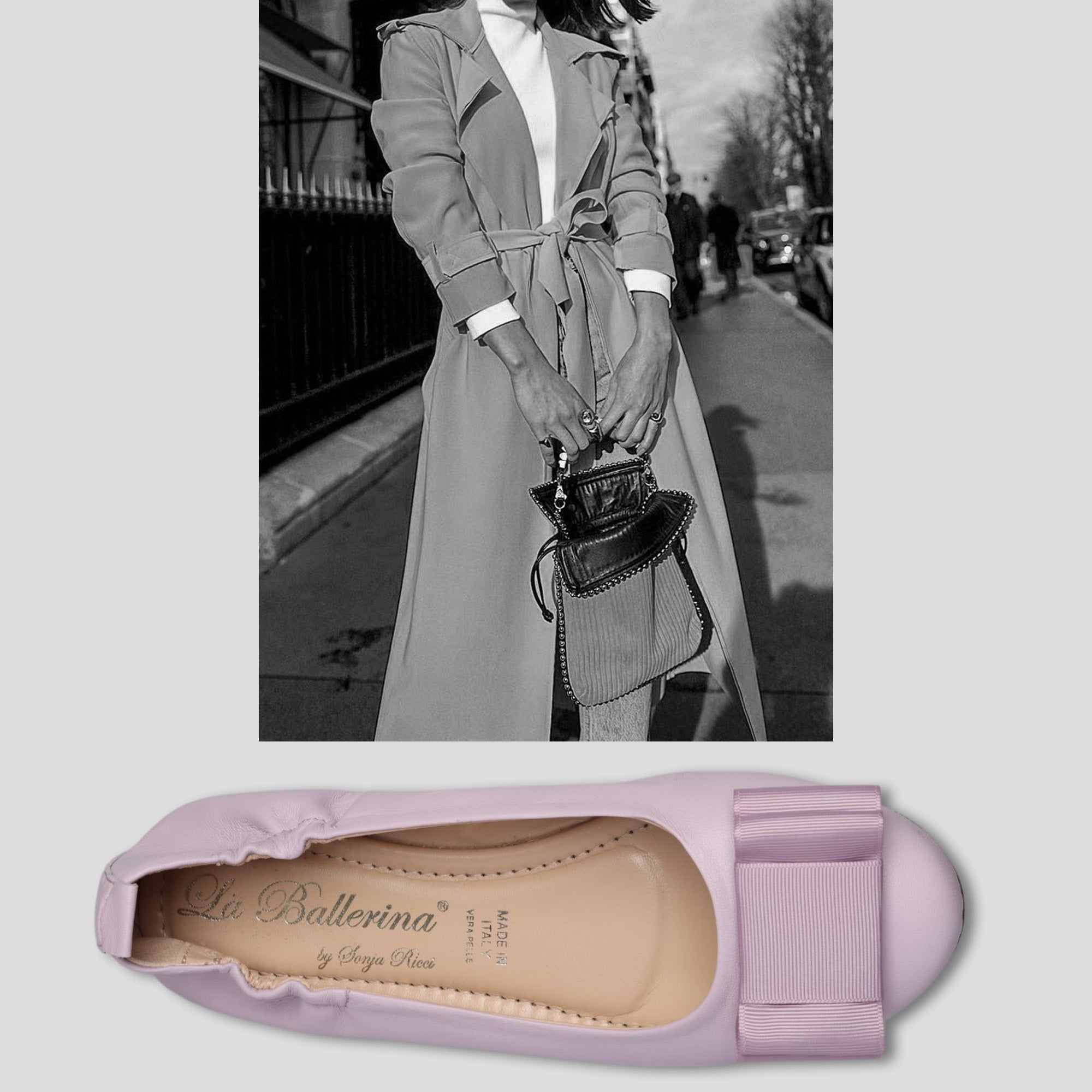 La Ballerina Soft – Bequeme Damen-Ballerinas aus Leder mit Elastik lavanda[58]