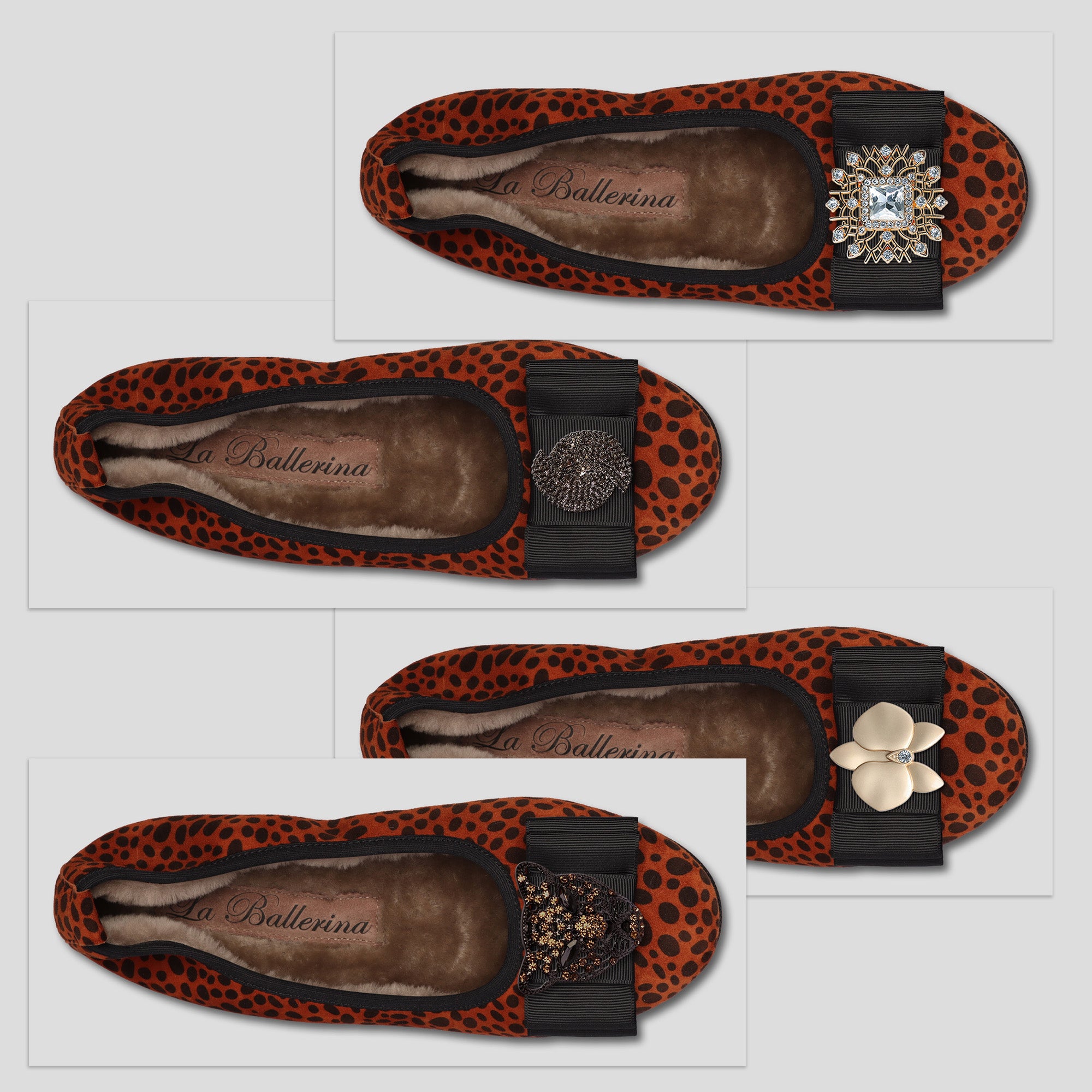 08W NO - CAMBIO La Ballerina NO - CAMBIO Warmgefüttert Leopard Print - La Ballerina