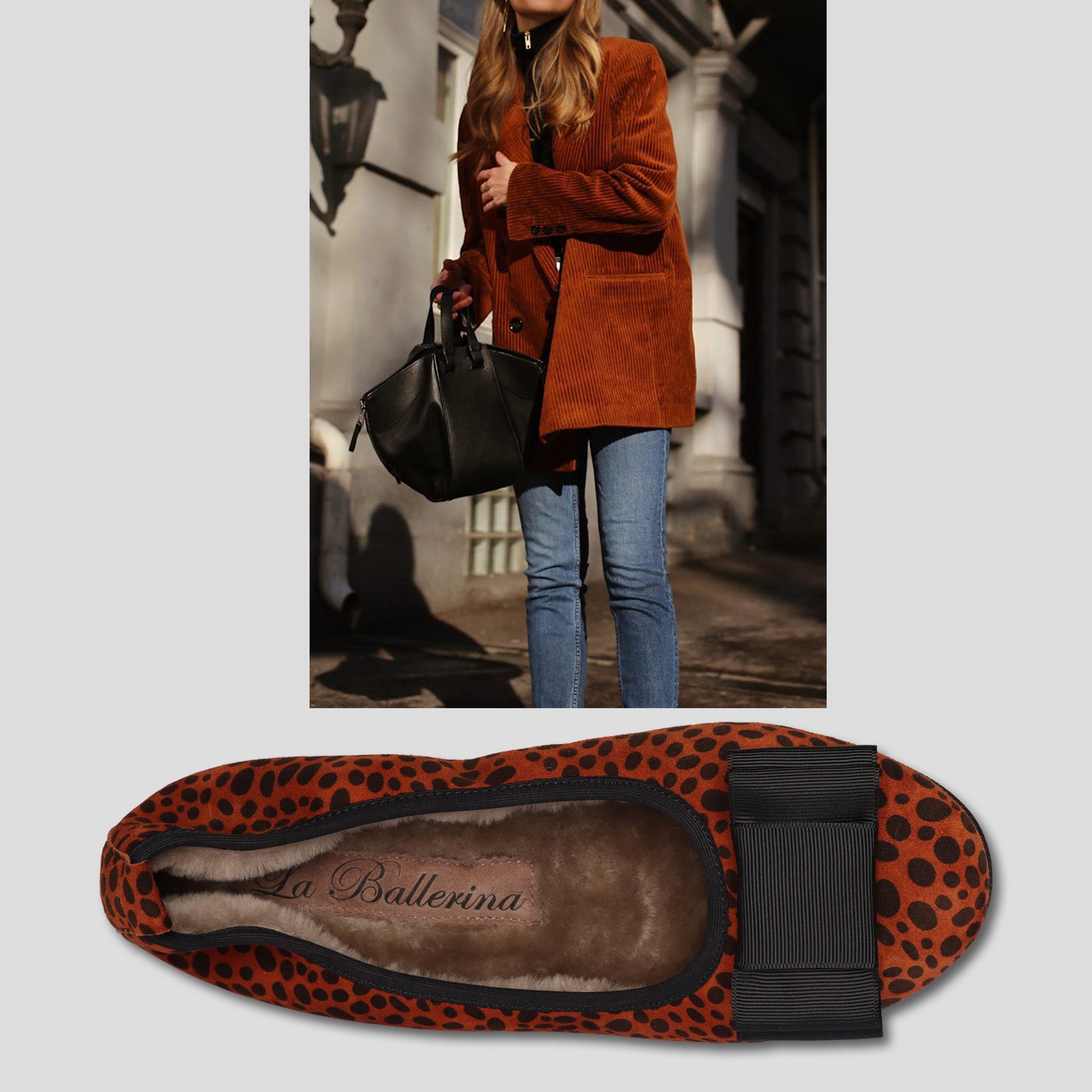 08W NO - CAMBIO La Ballerina NO - CAMBIO Warmgefüttert Leopard Print - La Ballerina