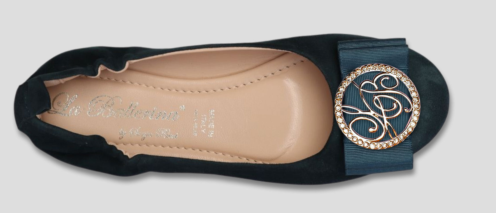 La Ballerina Soft Bequeme Damen-Ballerinas aus Leder mit Elastik petrol [10] - La Ballerina