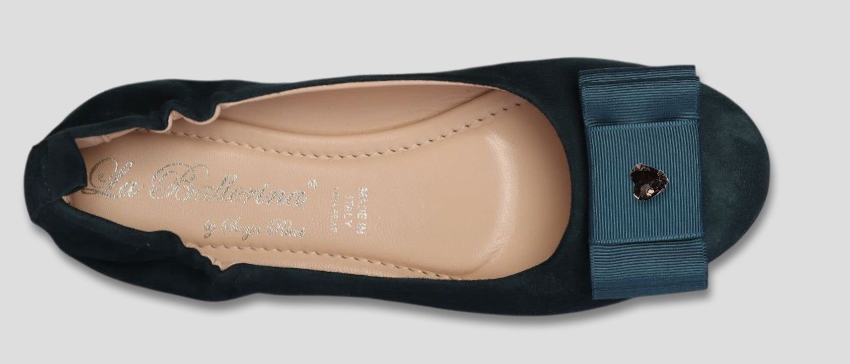 La Ballerina Soft Bequeme Damen-Ballerinas aus Leder mit Elastik petrol [10] - La Ballerina