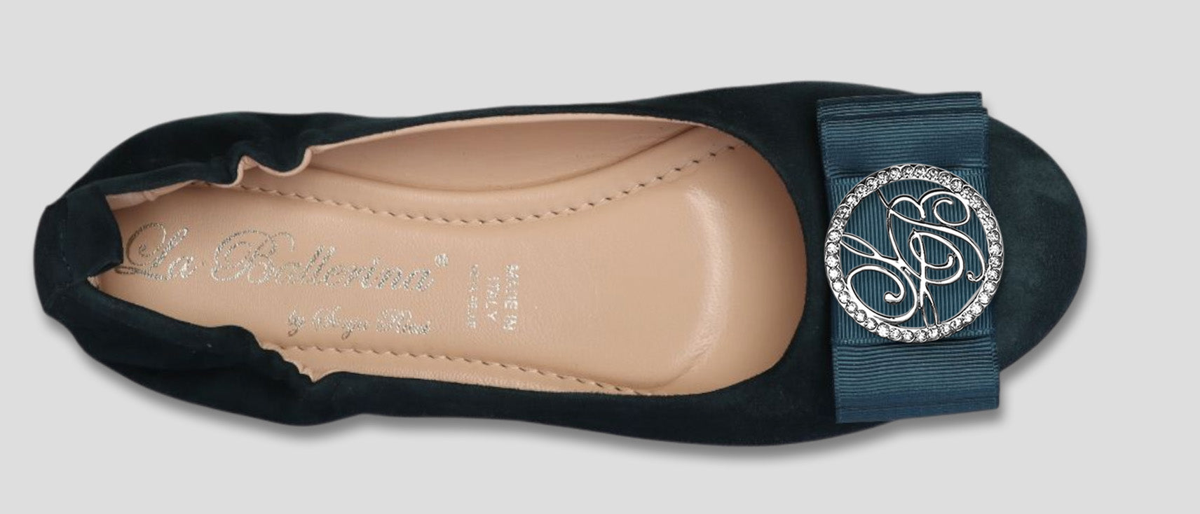 La Ballerina Soft  Bequeme Damen-Ballerinas aus Leder mit Elastik petrol [10]