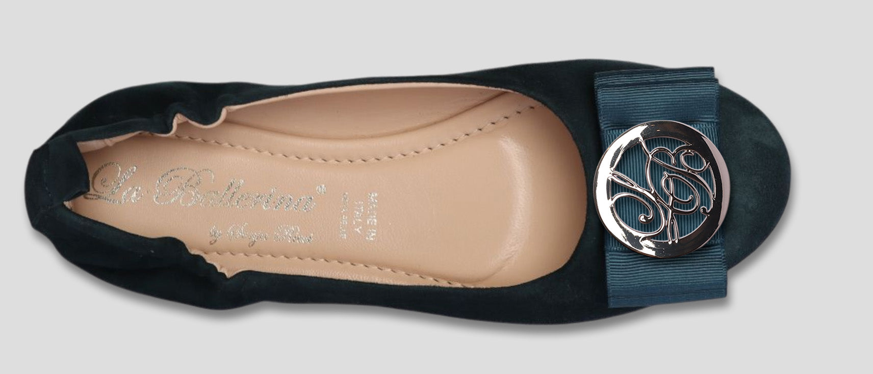 La Ballerina Soft  Bequeme Damen-Ballerinas aus Leder mit Elastik petrol [10]