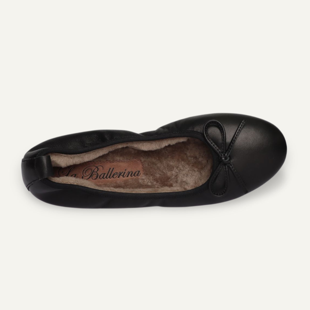 BASIC Winter Damen-Ballerinas aus Nappaleder in Schwarz mit Lammfell – N11-010 BASIC Winter Ballerinas