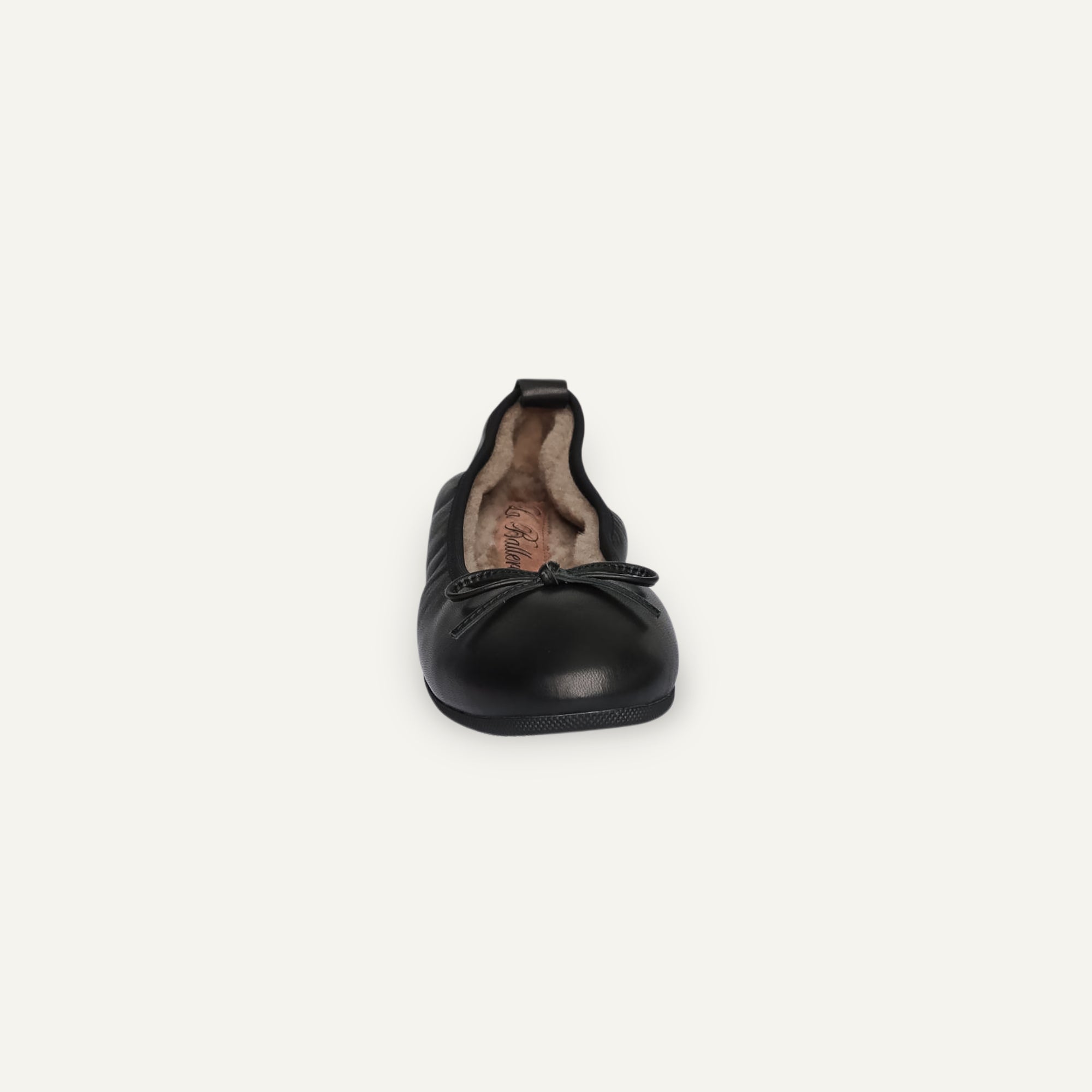 BASIC Winter Damen-Ballerinas aus Nappaleder in Schwarz mit Lammfell – N11-010 BASIC Winter Ballerinas