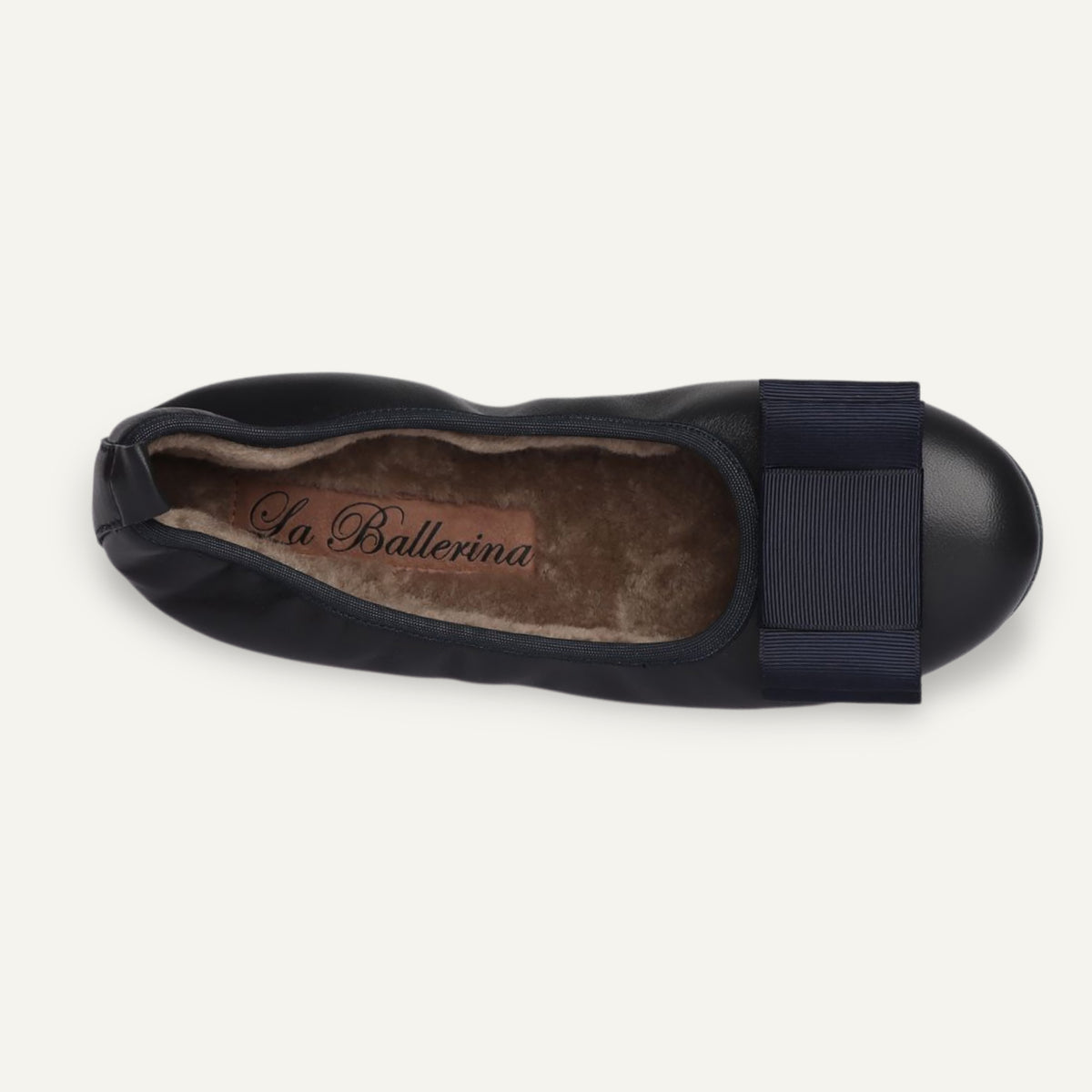 CAMBIO Winter women’s ballet flats in nappa leather — Blue, lambskin lining – N2-118