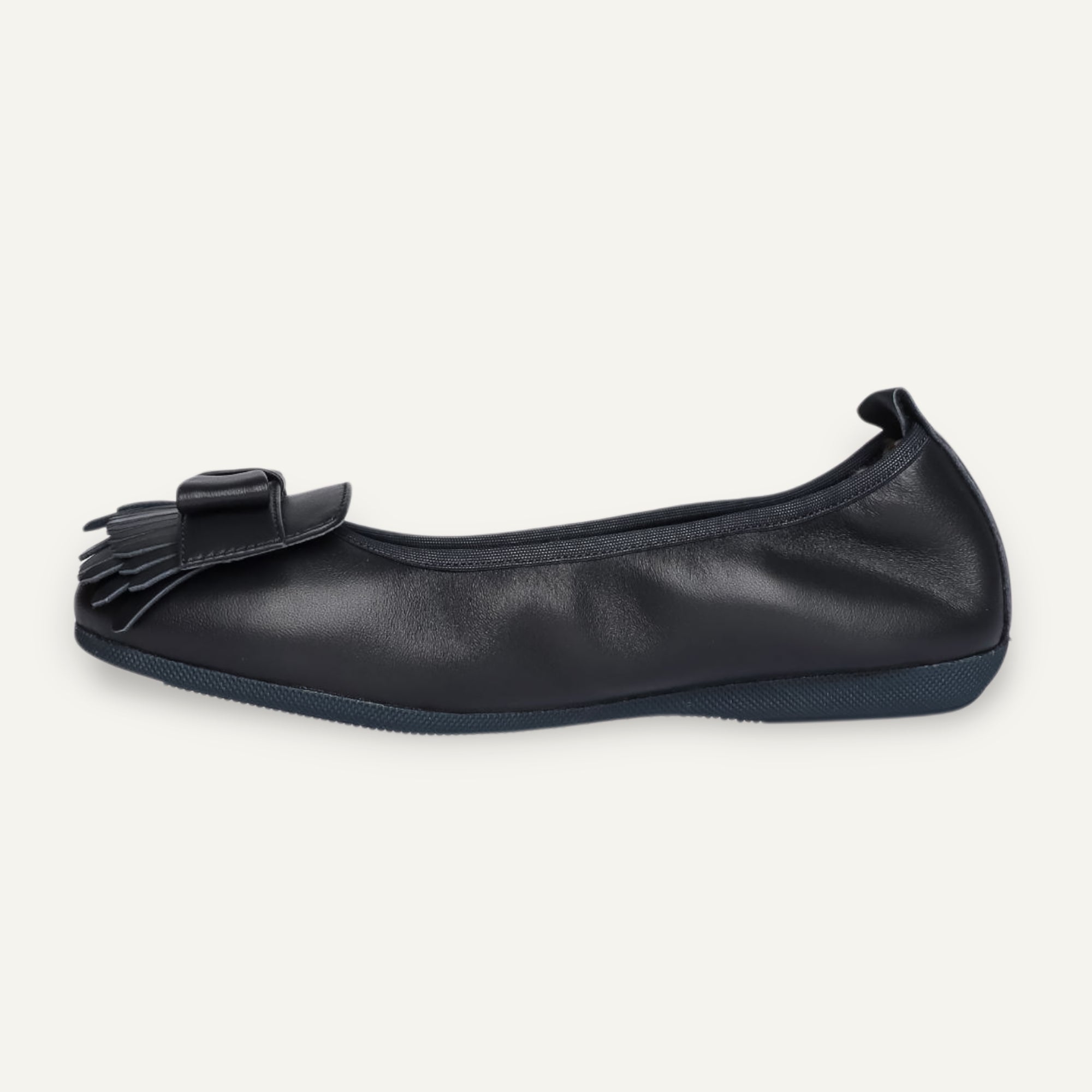 CAMBIO Winter women’s ballet flats in nappa leather — Blue, lambskin lining – N2-118
