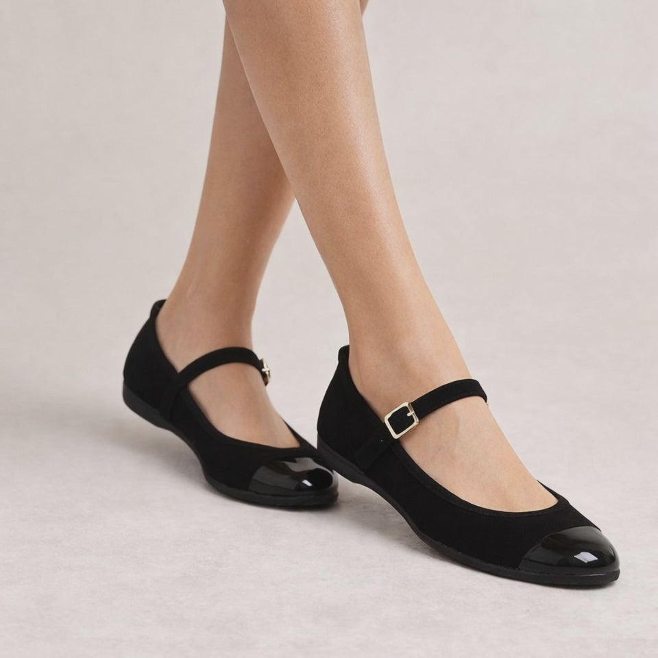 La Ballerina Teatro Mary Jane – Klassische schwarze Ballerinas 5-26S - La Ballerina