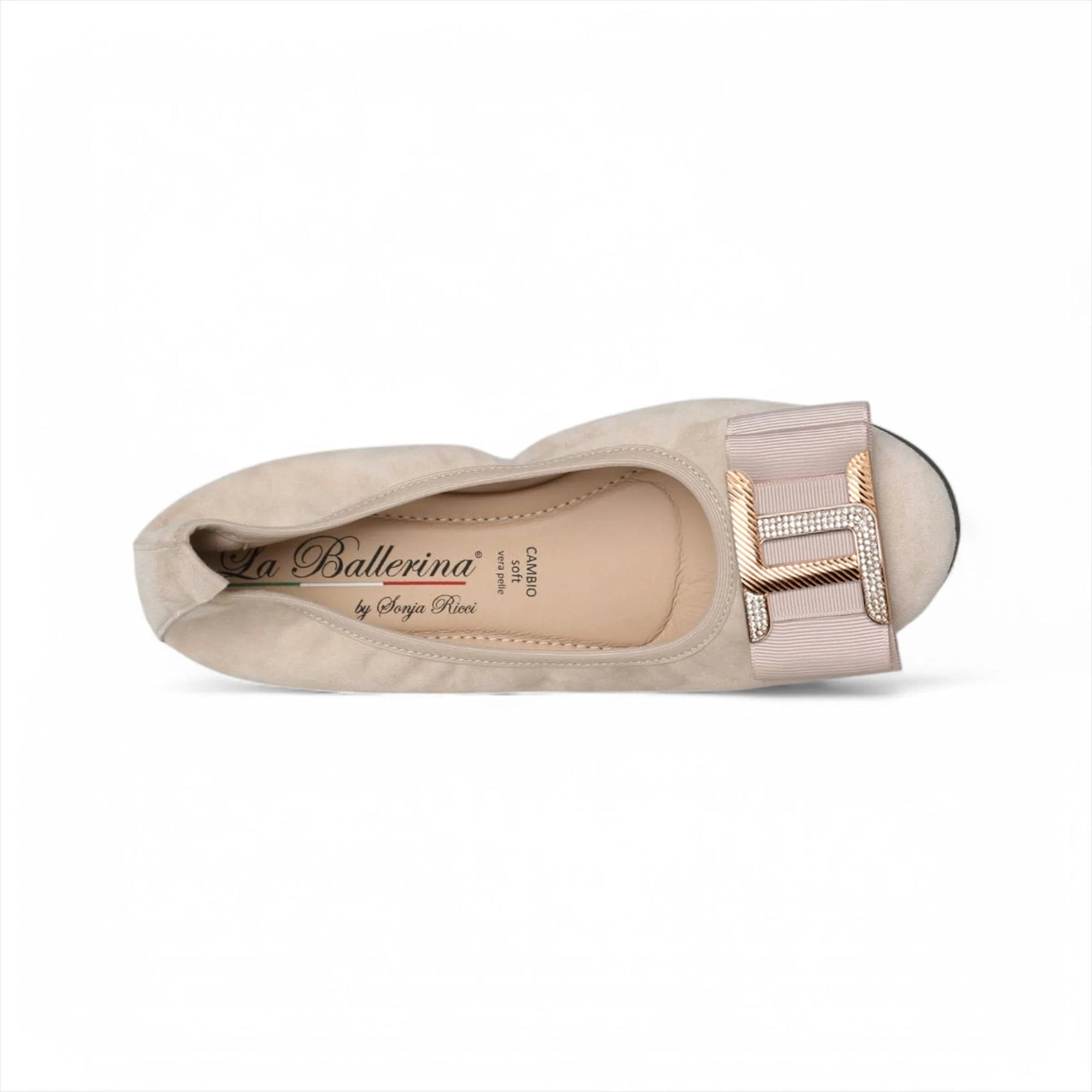 S26 💕 LA BALLERINA SIGNATURE CAMOSCIO BEIGE - La Ballerina