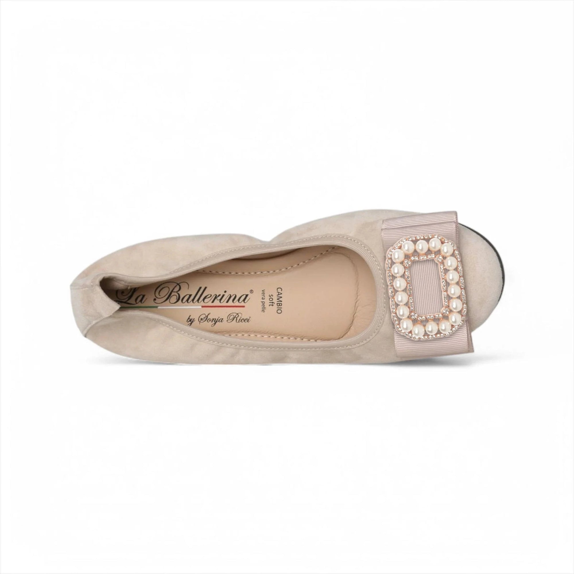 S26 💕 LA BALLERINA SIGNATURE CAMOSCIO BEIGE - La Ballerina