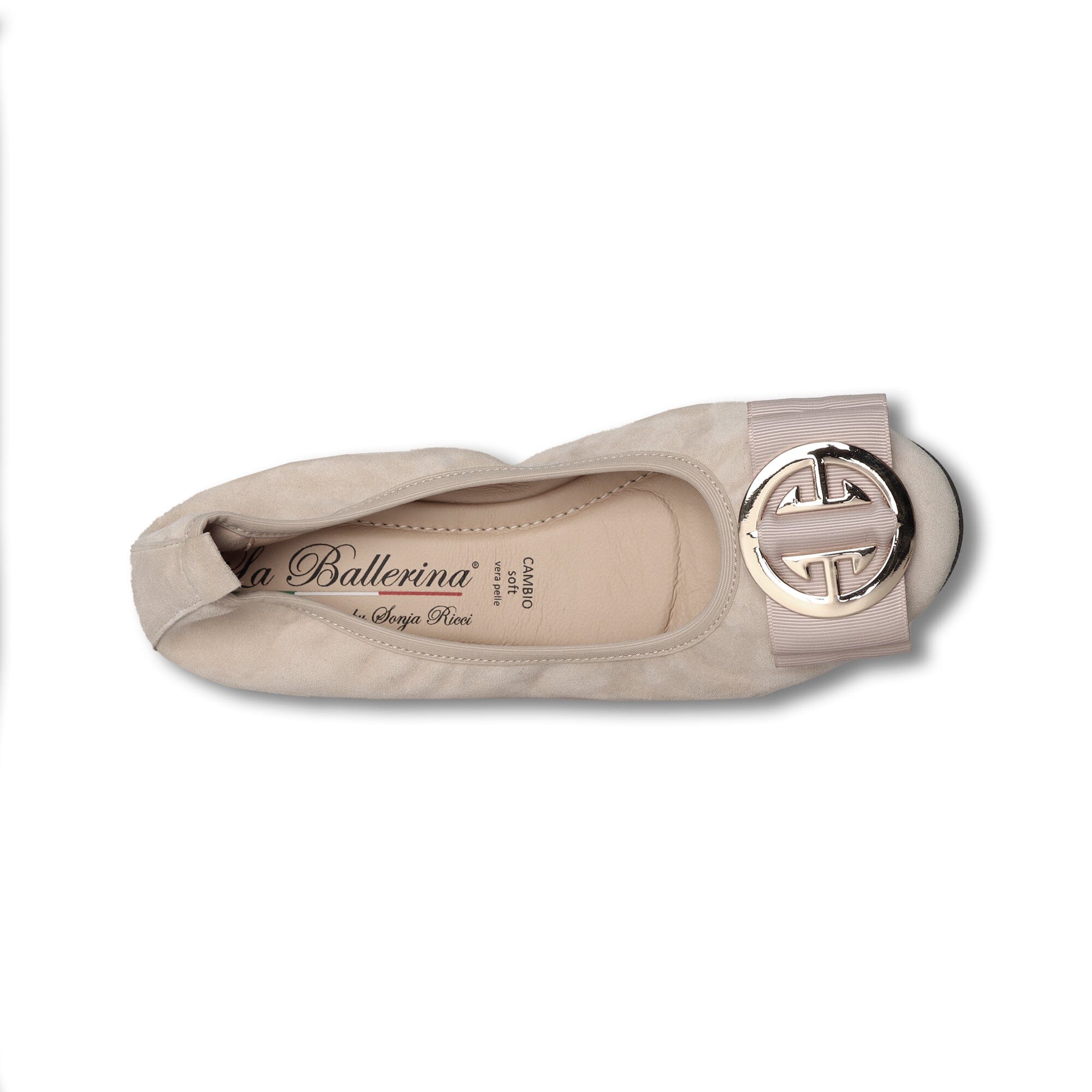 S26 💕 LA BALLERINA SIGNATURE CAMOSCIO BEIGE - La Ballerina