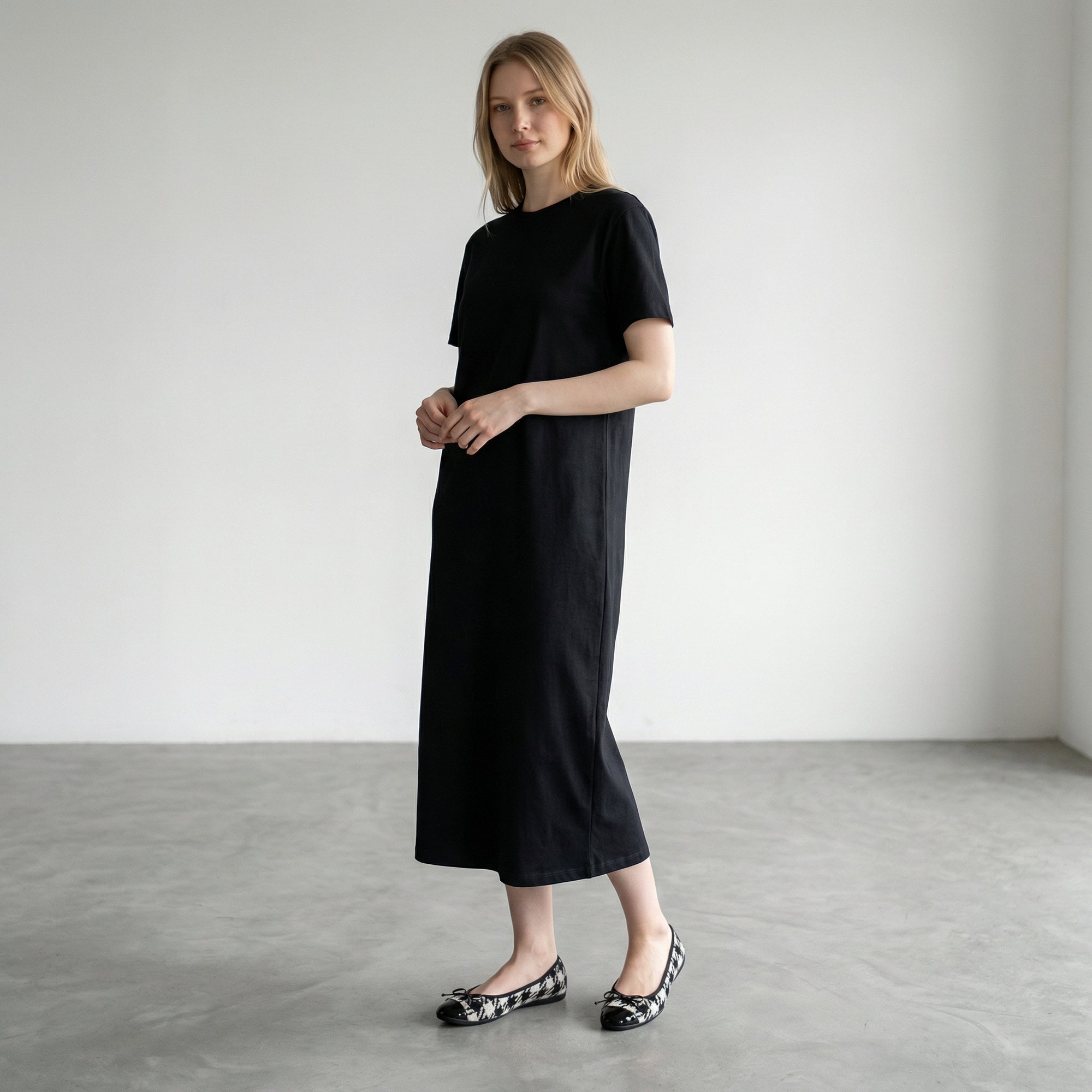 La Ballerina Teatro Gänsefüßchen – Schwarz-Weiße Ballerinas mit Lackspitze 13-26S - La Ballerina