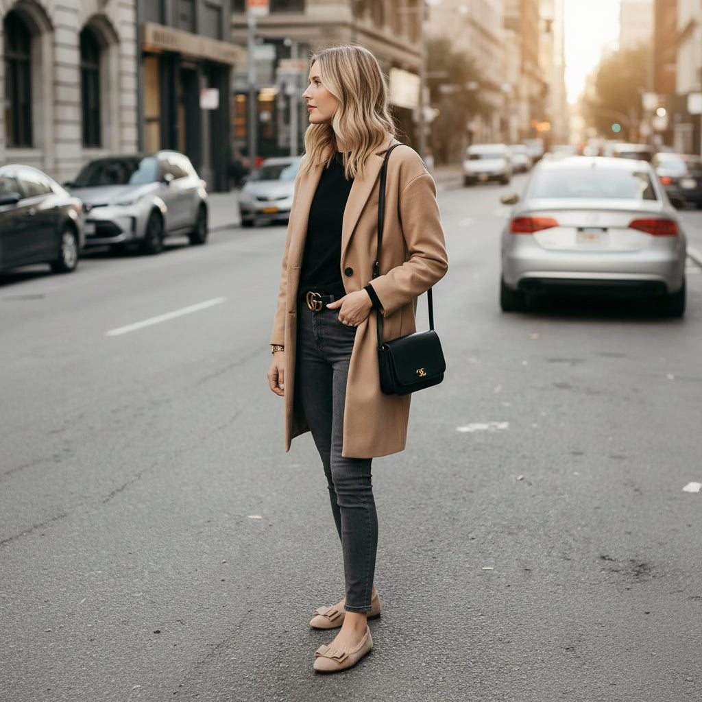 La Ballerina CAMBIO – Taupe warmgefütterte Damen-Ballerinas aus Veloursleder mit Lammfell (05W) - La Ballerina