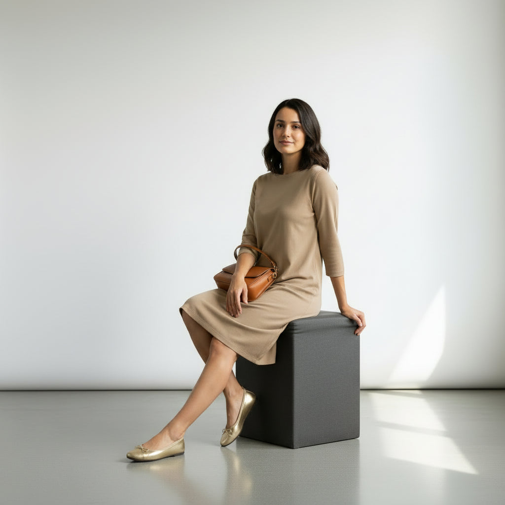 La Ballerina Teatro Or Métallisé – Goldene Leder Ballerinas mit rotem Innenfutter 18-26S - La Ballerina